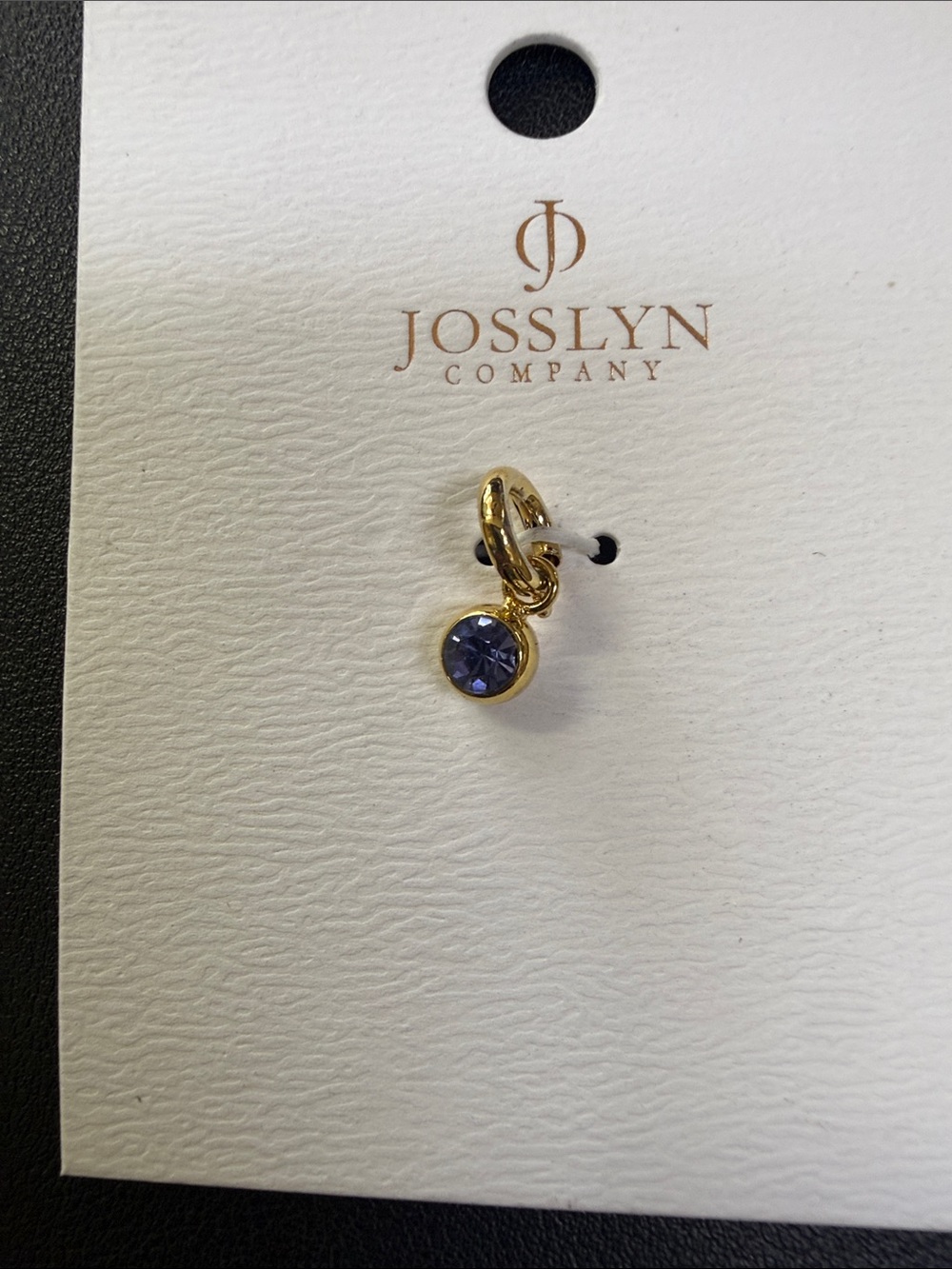 Josslyn Company Gold Drop Earring with Amethyst Stone